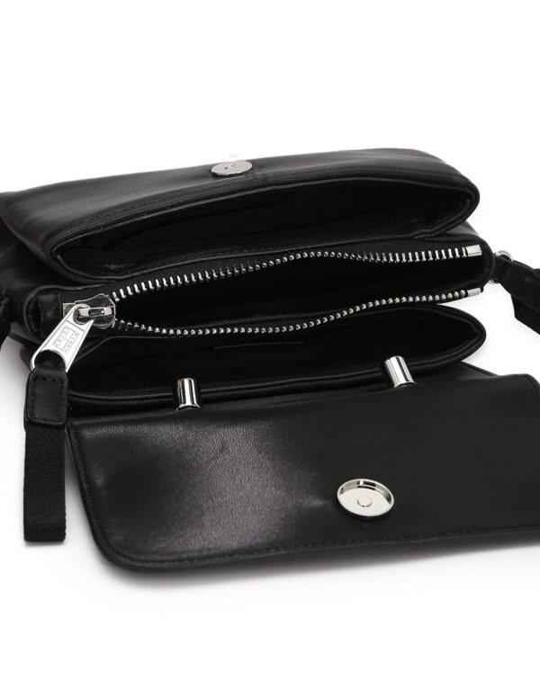 Metal Logo Flap Crossbody Bag Black Tommy – TJAW0AW17296
