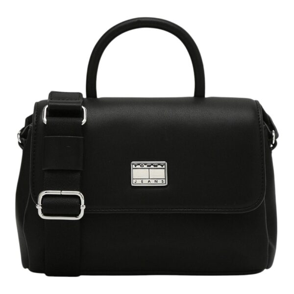 Metal Logo Flap Crossbody Bag Black Tommy - TJAW0AW17296