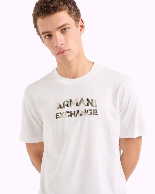 Camiseta Armani Exchange bege REF 6DZYHCZJBYZ