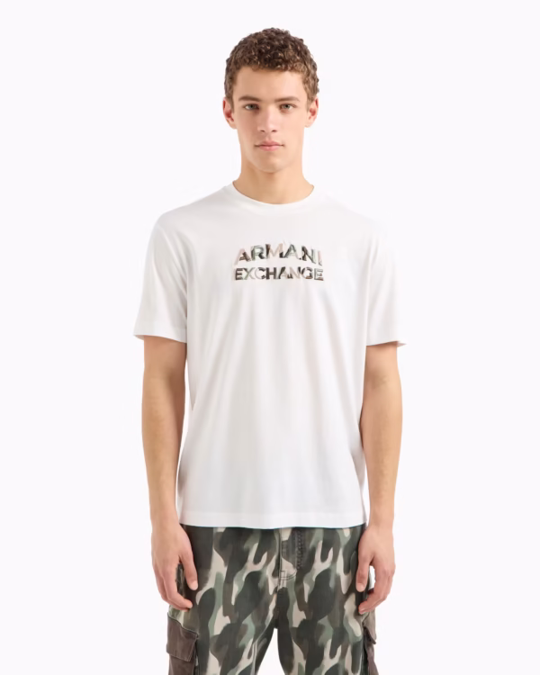 Camiseta Armani Exchange bege REF 6DZYHCZJBYZ
