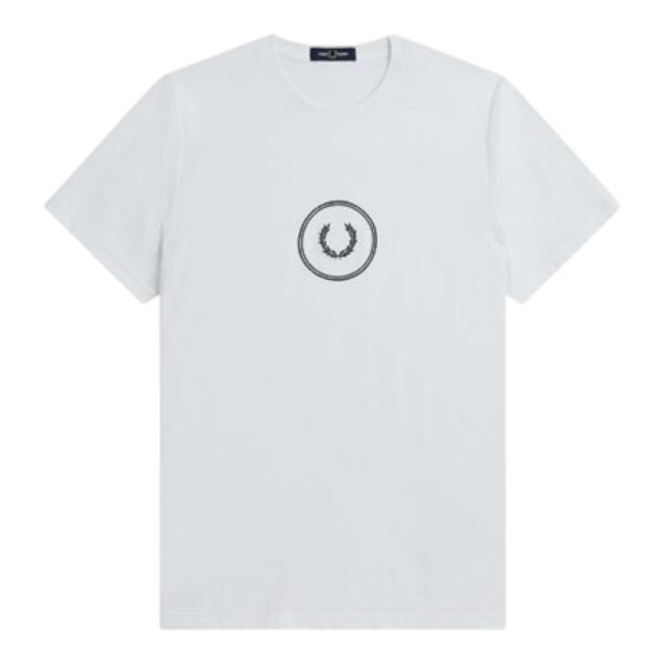 Camiseta Fred Perry Branco e Preto REF M5630