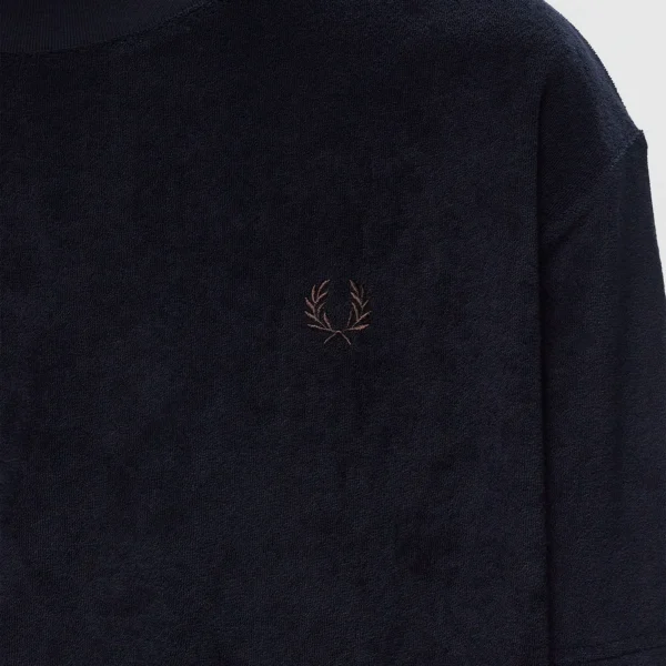 Camiseta Fred Perry Marinho e Marrom REF M8570
