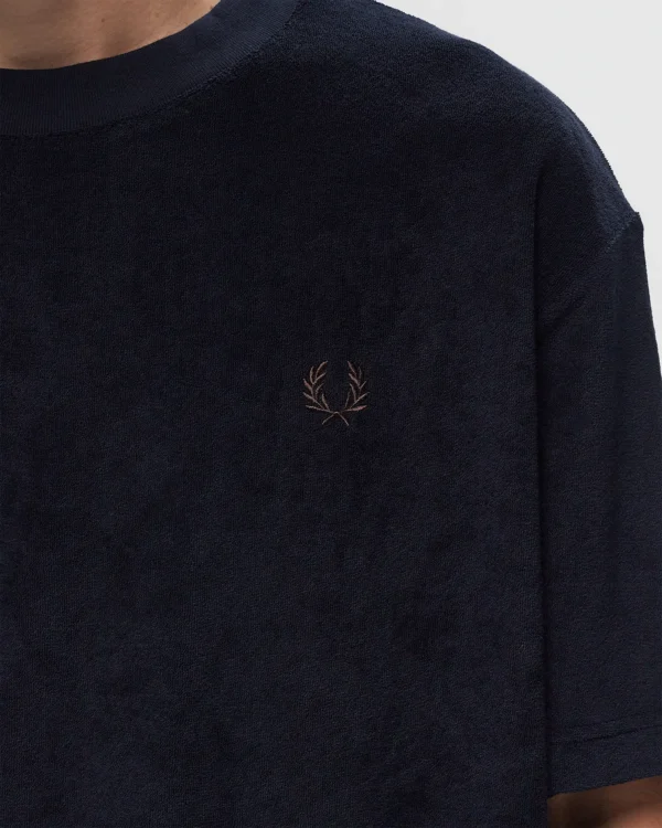 Camiseta Fred Perry Marinho e Marrom REF M8570