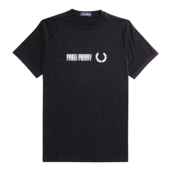 Camiseta Fred Perry Preto e Branco REF M8593