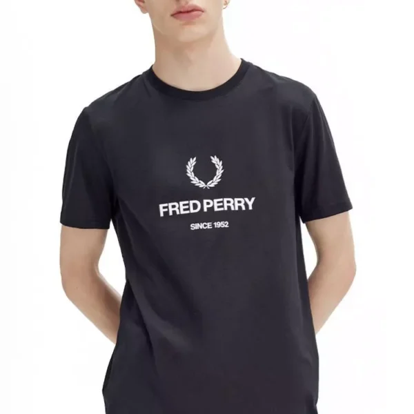 Camiseta Fred Perry Preto e Branco REF M8588