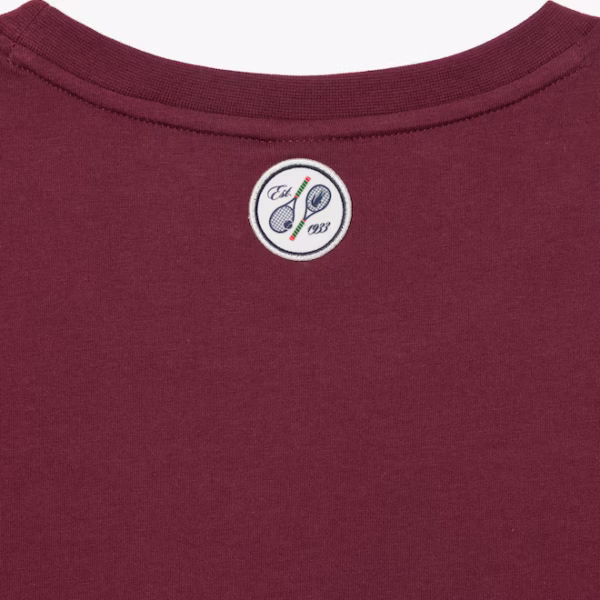 Camiseta Lacoste Roland Garros Vinho REF ROLANDGARROSCLUB