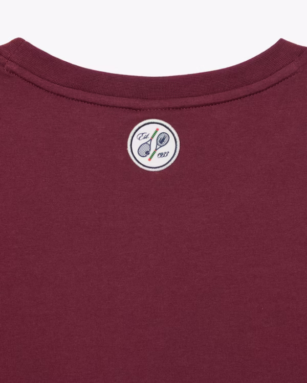 Camiseta Lacoste Roland Garros Vinho REF ROLANDGARROSCLUB