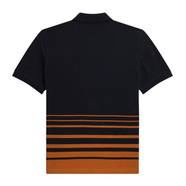 Gola Polo Fred Perry Enginee Red Stripe Preto REF M5826