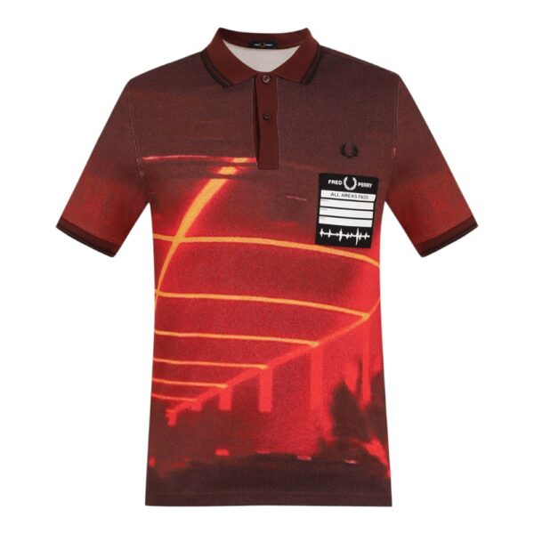 Gola Polo Fred Perry Graphic Print Vinho REF M5706
