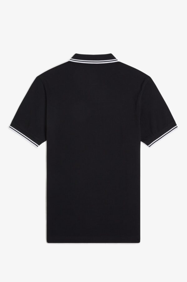 Gola Polo Fred Perry Twin Tipped Preto e Branco REF M3600