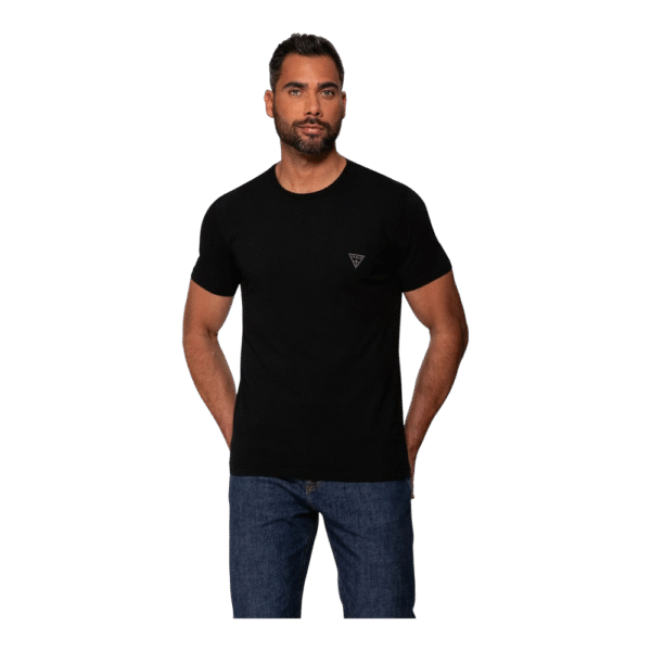 Camiseta Preta Com Detalhe Guess - Ref. MB0TSHKS001