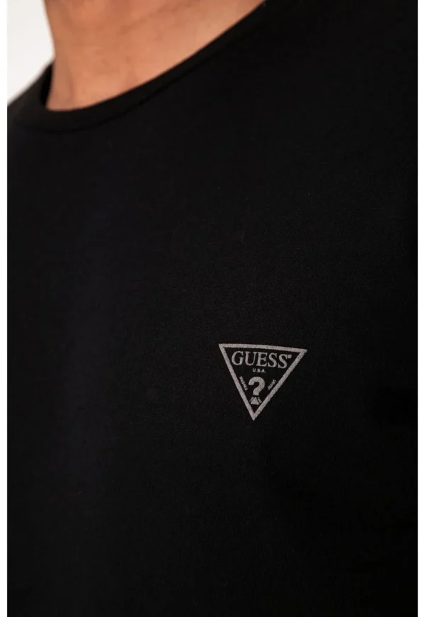 Camiseta Preta Com Detalhe Guess – Ref. MB0TSHKS001