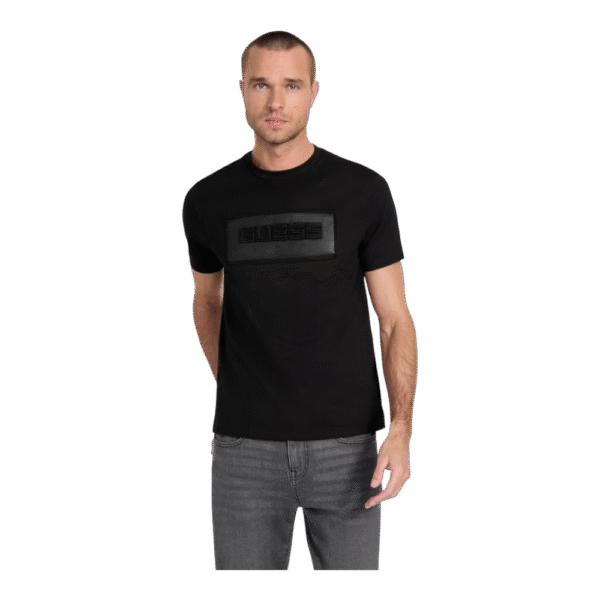 Camiseta Preta Com Detalhe no Meio Guess - Ref. XBG10WKAK90