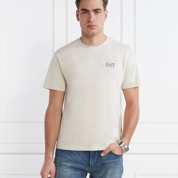 Camiseta Emporio Armani Off White Basica com detalhe no peito • Ref 8NPT18PJ02Z