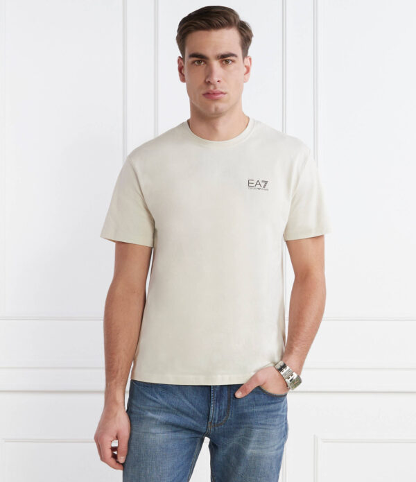 Camiseta Emporio Armani Off White Basica com detalhe no peito • Ref 8NPT18PJ02Z