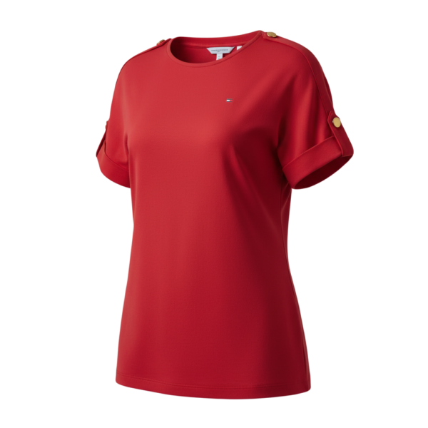 CAMISETA TOMMY HILFIGER FEMININA ROLL TAB  - THWW0WW46884