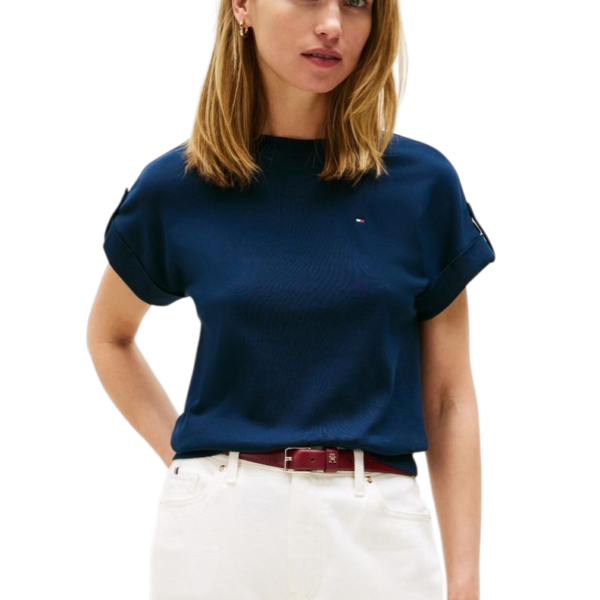 CAMISETA TOMMY HILFIGER FEMININA ROLL TAB  - THWW0WW46884