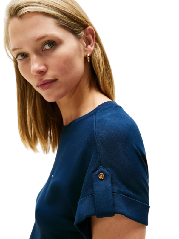 CAMISETA TOMMY HILFIGER FEMININA ROLL TAB  – THWW0WW46884