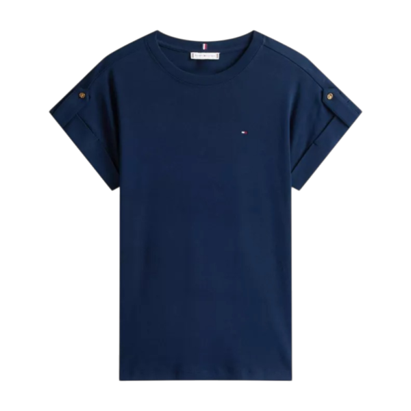 CAMISETA TOMMY HILFIGER FEMININA ROLL TAB  - THWW0WW46884
