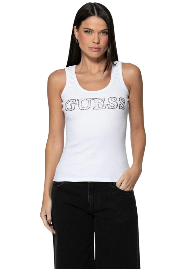 REGATA GUESS RIB BORDADO – W252TOPKE27EJBLK