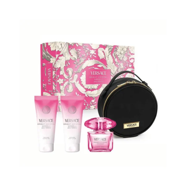 KIT BRIGHT CRYSTAL ABSOLUT VERSACE FEMININO EAU DE PARFUM 90ML + SHOWER GEL 100ML + BODY LOTION 100ML. REF: BRIGHTCRYSTAL
