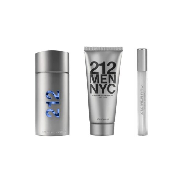 212 NYC MEN 100ML EAU DE TOILETTE, 100ML LOÇÃO PÓS-BARBA E 10ML MEGASPRITZER REF: KIT 212 MEN NYC