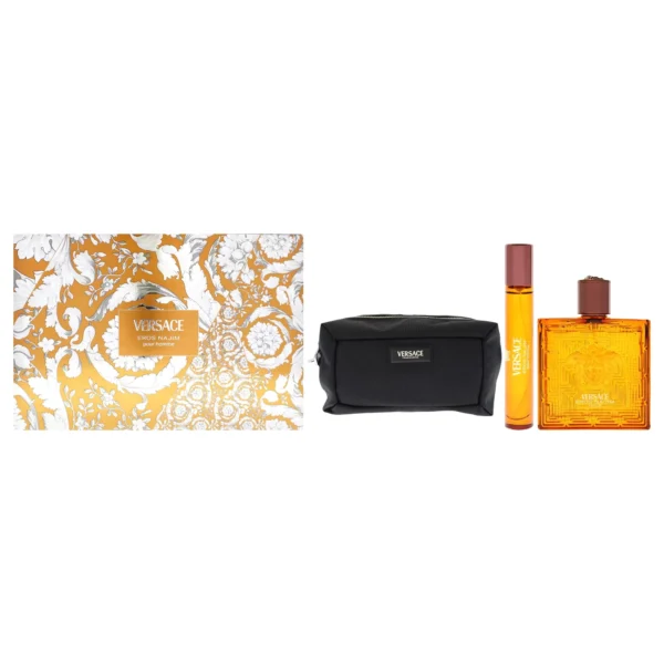KIT COFFRET VERSACE EROS NAJIM - PERFUME EAU DE PARFUM 100ML + TRAVEL SIZE 10ML + NECESSAIRE REF: COFFRET EROS NAJIM