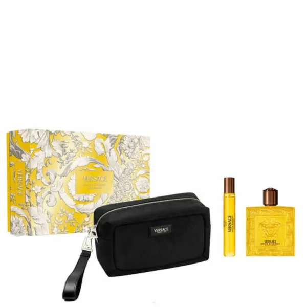 KIT COFFRET EROS ENERGY VERSACE - PERFUME EAU DE PARFUM 100ML + TRAVEL SIZE 10ML + NECESSAIRE REF: COFFRET EROS ENERGY